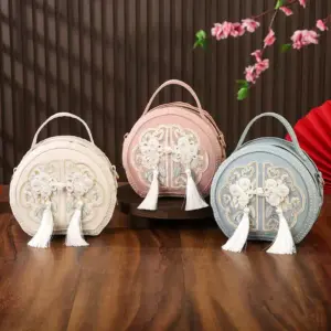 Chinese style round shoulder bag
