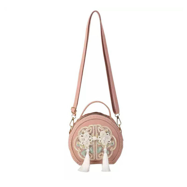 Chinese style round shoulder bag